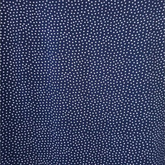 INES DE LA FRESSANGE PARIS UNIQLO PolkaDot Tunic Blue and White, 3/4 Sleeve - Picture 2 of 5
